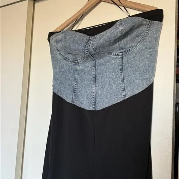 Dixie Jumpsuit - Black/Denim Combo - Picture 2 of 4